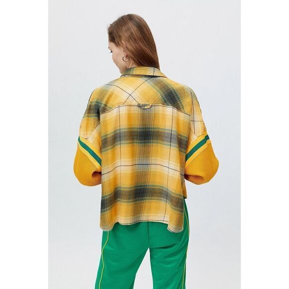 Urban Outfitters BDG Yellow Caleb Sporty Shirt Size M - Picture 4 of 9